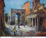 Arch of Janus Quadrifrons, Rome, Oil on Canvas